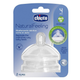 Соска силіконова змінний потік (4 міс.) Chicco Natural Feeling 2 шт. (8058664008247) - зображення 1