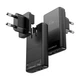 Ультратонкое зарядное устройство 65W с GaN, 2 порта USB-A и USB-C, быстрая зарядка, универсальные вилки, черное - изображение 4