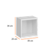 Полка Blox 35х35 см ASM 28 WW BX RW10 корпус - белый мат, фронт - белый глянец - изображение 2