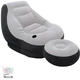 Надувне садове крісло з пуфиком Air Sofa Comfort велюрове - зображення 3