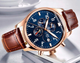 Мужские часы Carnival Grand Brown Gold Blue - изображение 2