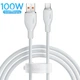 USB кабель з роз'ємом Type-C Baseus Pudding Series Fast Charging (1,2m, 100W, 6A, 480 Mbps). White - зображення 1