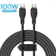 Кабель Type-C на Type-C Baseus Pudding Series Fast Chargingf Data Cable (2m, 100W, 5A, 480 Mbps). Black - зображення 1