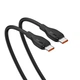 Кабель Type-C на Type-C Baseus Pudding Series Fast Chargingf Data Cable (2m, 100W, 5A, 480 Mbps). Black - зображення 2