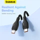 Кабель Type-C на Type-C Baseus Pudding Series Fast Chargingf Data Cable (2m, 100W, 5A, 480 Mbps). Black - зображення 7