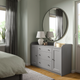 Комод с 3 ящиками и 2 тумбами HAUGA IKEA 304.569.08 серый - изображение 2