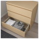 Комод MALM IKEA 804.035.64 білий шпон дуба - зображення 2
