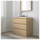 Комод MALM IKEA 804.035.64 білий шпон дуба - зображення 3