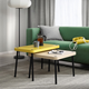 Журнальні столики SONHULT 2 шт IKEA 505.785.55 жовтий/ береза - зображення 5