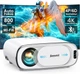 Проектор Jimveo E30 4K, WiFi 6, Bluetooth, 26000L, 1080P Full HD, 50% Zoom, 300-дюймовий дисплей для вечірнього використання на відкритому повітрі - зображення 1