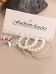 Набор серёжек Fashion Jewelry кольца бабочки 5 пар бижутерия серебристый цвет (SVS) - изображение 1