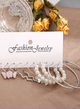 Набор серёжек Fashion Jewelry кольца бабочки 5 пар бижутерия серебристый цвет (SVS) - изображение 2