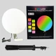 Светодиодная круглая лампа RGB-LED GS-330 цветная 33см с пультом и штативом 2м для студийной съёмки - изображение 5