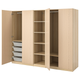 Шкаф для одежды PAX/FORSAND IKEA 092.860.98 белый мореный дуб - изображение 1
