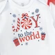 Праздничный комплект для девочки 3 в 1 боди Dexter`s с юбкой и повязкой joy to the world 74 см - изображение 4