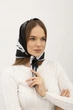 Хустка Lesia 202400 68х68 см Чорно-біла (149390000Без розміру) - зображення 3