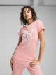 Футболка хлопковая женская Puma Graphics Branded Leaf Tee 68508218 S Pink Fruit с принтом (4067984235145) - изображение 1