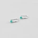 Серебряные серьги Minimal 21128p-green - изображение 1