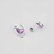 Серебряные серьги Minimal 21122-50р-dark purple - изображение 4