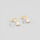 Серебряные серьги с позолотой Minimal ВС-151з - изображение 4