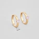 Серебряные серьги с позолотой Minimal 21189п-pink - изображение 4