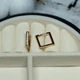 Сережки Xuping Jewelry квадрат с белым цирконом из медицинского сплава 12х2 мм XC-794 - изображение 1