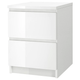 Комод MALM на 2 шухляди IKEA 503.365.52 білий лак - зображення 1