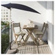 Стіл садовий ASKHOLMEN 60x62 см IKEA 602.400.35 темно-сірий/коричневий - зображення 2
