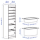 Стелаж із контейнерами TROFAST 46x30x145 см IKEA 893.294.66 сірий - зображення 4
