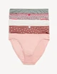 Набор женских хлопковых трусиков Marks&Spencer High legs 10(38) 5 шт green mix 0071 - изображение 1