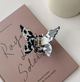 Заколка крабик для волос бабочка жемчужный черно-белая Fashion Jewerly (SVS) - изображение 1