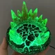 LED-подставка BauTech для фигурок с эффектом магмы и кристаллов 12 х 8 см Зеленые кристалы Зеленый (1014-971-01) - изображение 1