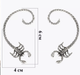 Кафы скорпион Fashion Jewerly серьги без прокола сербристый цвет моносерьга y2k бижутерия 2 шт (SVS) - изображение 5