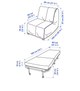 Кресло раскладное LYCKSELE LOVAS IKEA 693.869.76 светло-серый - изображение 6