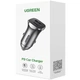 Автомобільний зарядний пристрій UGREEN EC305 30W USB+Type-C QC4.0 Grey (25845) - зображення 4