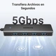 USB-хаб Ugreen CM219 USB 3.0 to 4хUSB 3.0 Hub 1м кабель Space Grey (35574) - зображення 3