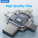 Флешка Адаптер для iPhone Android Eaget i71 USB-накопитель 64 gb 3.0 MicroUSB Type-C Apple Lightning 4 в 1 - изображение 5