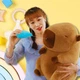 Мягкая игрушка Большая капибара с соплей на носу 50 см коричневая интерактивная - изображение 2