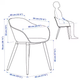 Стул с подлокотниками GRONSTA IKEA 905.578.86 - изображение 6