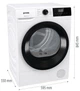 Сушильна машина Gorenje конденсаційна, 8кг, А++, 60см, дисплей, білий - зображення 6