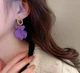 Сережки біжутерія Пелюстки jeweston Бузкові з золотим - зображення 6