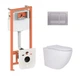 Готовое решение Qtap для ванной комнаты: подвесной унитаз Robin + комплект инсталляции Nest 4 в 1 (квадратная - изображение 1