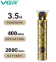 Триммер для стрижки волос аккумуляторный VGR V-097 Gold (t5508) - изображение 3