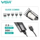Машинка для стрижки VGR V-111 аккумуляторная беспроводная LED дисплей профессиональный набор - изображение 8