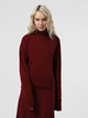 Свитер вязаный теплый женский Sewel SW973080000 42-44 Бордовый (Sew2000000300177) - изображение 1