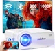 Проектор Sainyer A3, 5G WiFi підтримується Bluetooth 4K, Full HD 1080P Mini Max 300-дюймовий дисплей, сумісний із TV Stick, смартфоном, ноутбуком, HDMI, PS4, XBOX, AV, USB, проектор для відео на вулиці, домашній кінотеатр - зображення 1