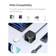 Сетевое зарядное устройство Baseus PowerCombo Cube Power Strip 3AC+2U+2C 30W 1.5m EU Cluster Black (E00066400117-00) - изображение 2