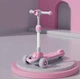 Детский самокат-трансформер CITY LINE Baby Care 388 с родительской ручкой розовый для девочки - изображение 3