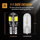 Яскравий світлодіод типу T10 W5W білий 12v 2Вт 5730-8 - зображення 5