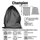 Мешок для стирки 68х60см Champion с фиксирующим шнурком Черный 2530 - изображение 2